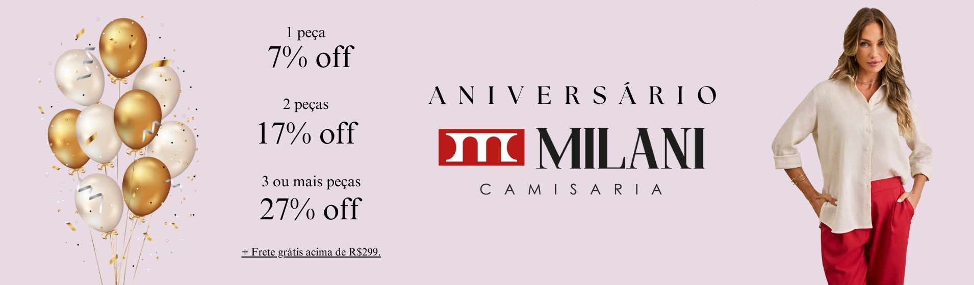 Milani Camisaria Banner